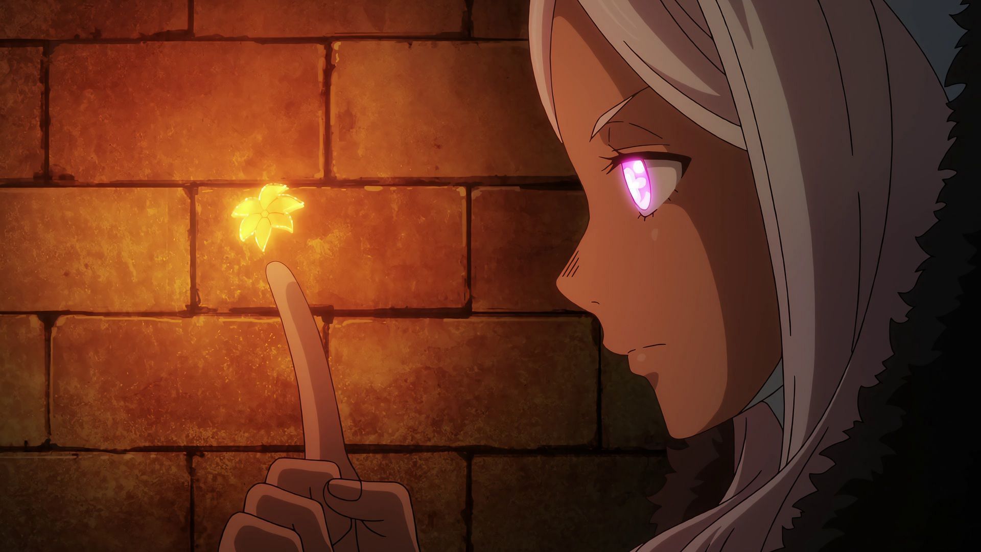 The significance of Hibana's glowing eyes is two-fold in Fire Force season 3 episode 7 (Image via David Production)